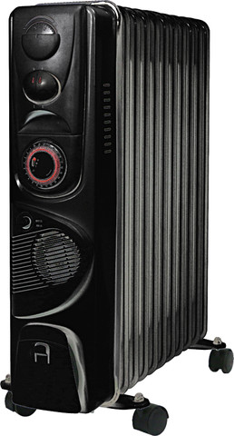רדיאטור 11 צלעות שחור 2500W עם פונקציית טורבו ושעון שבת – תמונה 3